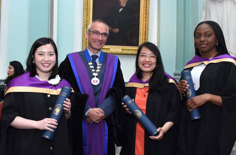 Prof Anthony O'Regan with newly conferred members of the Institute of Medicine